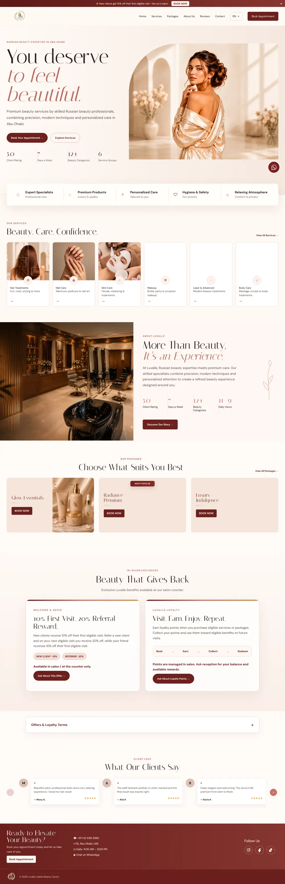 Luvalle Beauty Center — Beauty Center · Abu Dhabi